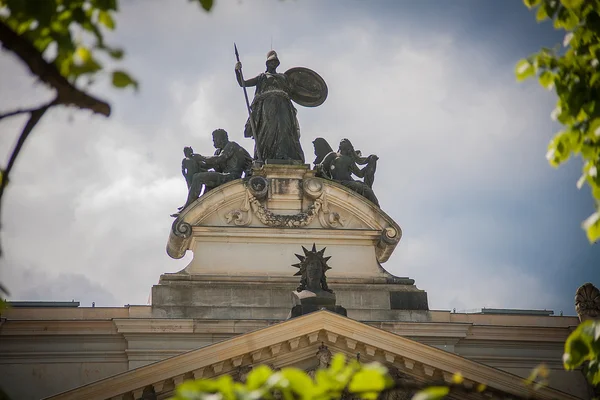 Vecchia Dresda barocca - statua d'epoca — Foto Stock