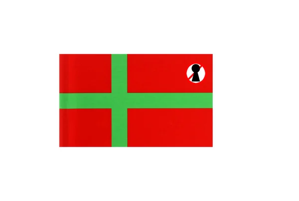 Σημαία Προειδοποίηση Κλειδώματος Της Bornholm — Φωτογραφία Αρχείου