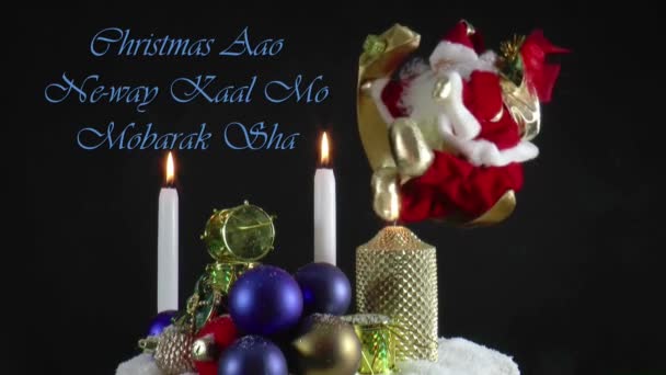 Live bewegende kerstkaart — Stockvideo