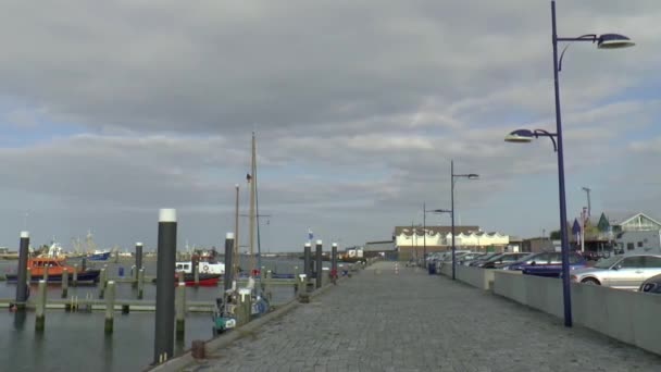 Harbor of Lauwersoog — Stock Video