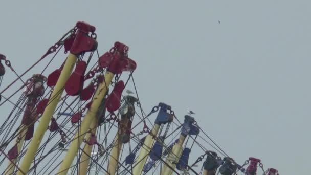 Buques pesqueros situados en el puerto pesquero — Vídeo de stock