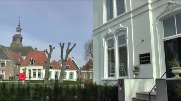 Blokzijl 歴史的な都市建築 — ストック動画