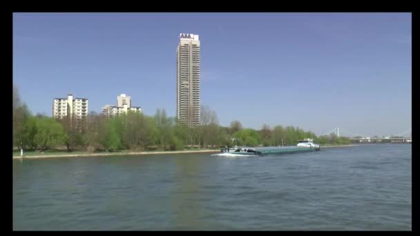 Кельн, видно з човна — стокове відео
