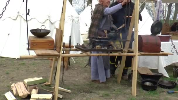 A fair in Middle Ages style — Stock Video