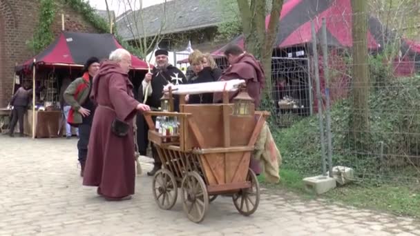 A fair in Middle Ages style — Stock Video