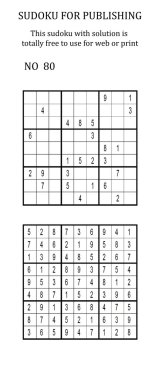 Çözümlü sudoku. Web sitenizde veya basılı olarak ücretsiz. 