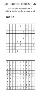 Çözümlü sudoku. Web sitenizde veya basılı olarak ücretsiz. 
