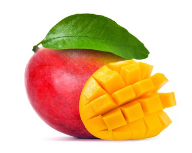 Mango beyaz üzerine izole