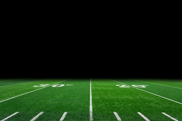 American football field background with copy space