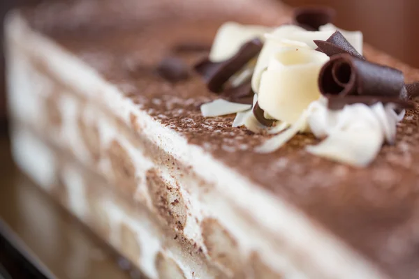 Tiramisu-Kuchen in Großaufnahme — Stockfoto