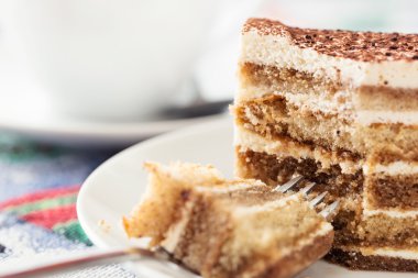 Kahve ile tiramisu pasta