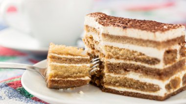 Kahve ile tiramisu pasta
