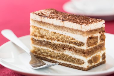 Tiramisu pasta yakın çekim