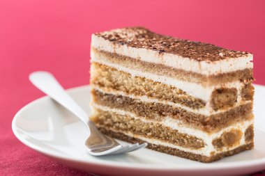 Tiramisu pasta yakın çekim
