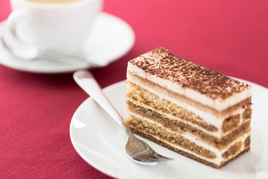 Tiramisu pasta yakın çekim