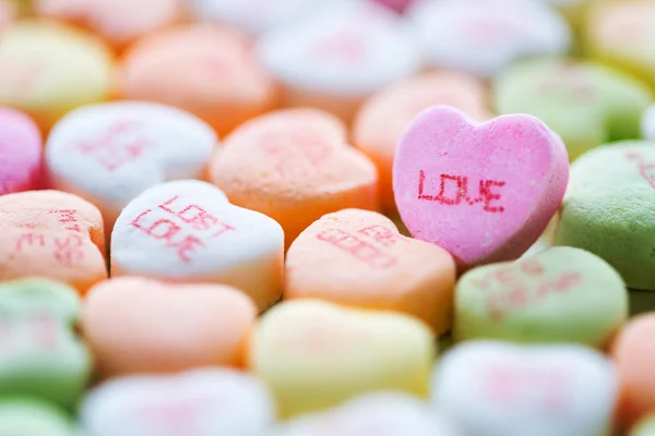 Corazón caramelos fondo —  Fotos de Stock
