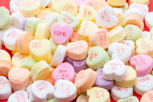 Heart candies background — Stock Photo, Image