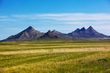Dağlar, Kazakistan ile manzara