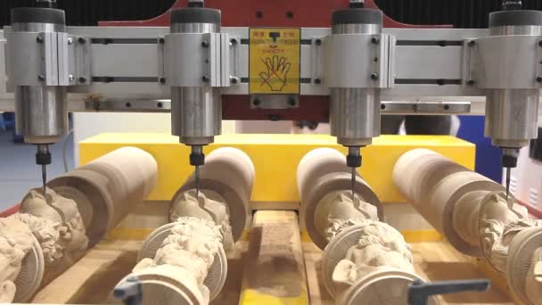 CNC milling copy machine — Stock Video