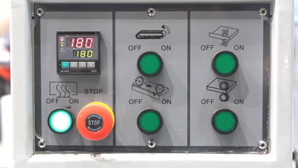 Máquina con indicador intermitente — Vídeos de Stock