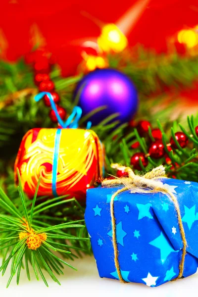 Little christmas gift boxes — Stock Photo, Image