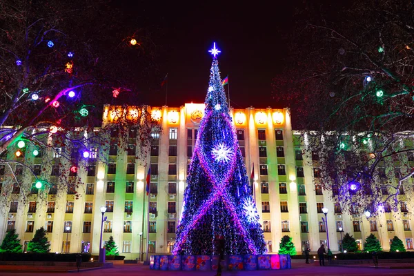 Geceleyin Noel ağacı — Stok fotoğraf