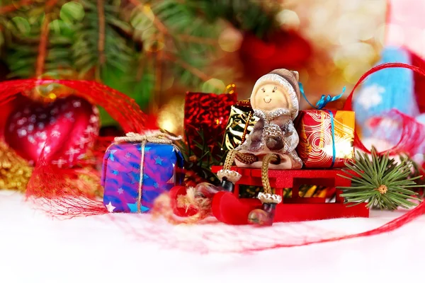 Decoración navideña sobre fondo abstracto — Foto de Stock