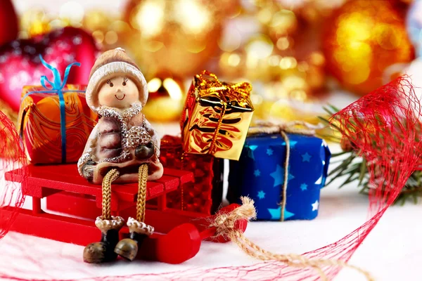Composición con decoraciones navideñas — Foto de Stock