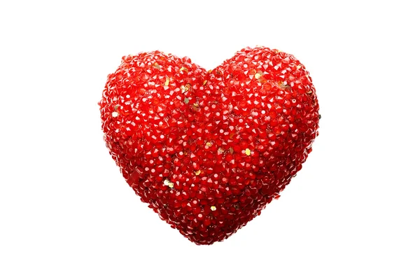 Red heart isolated on a white background — Stock Photo, Image