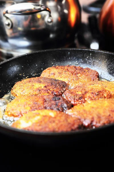 Fish cutlets preparation — Stock Photo, Image