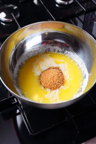 Ingredienser för att förbereda av choklad salami — Stockfoto