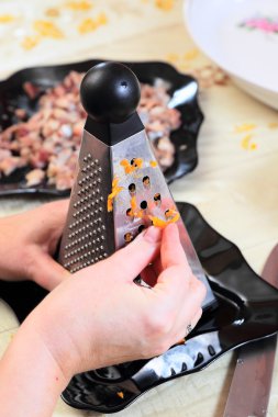 havuç losyonları ile el çanak içine