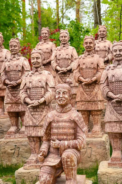 Replica di guerrieri terracotta a Krasnodar, Russia — Foto Stock