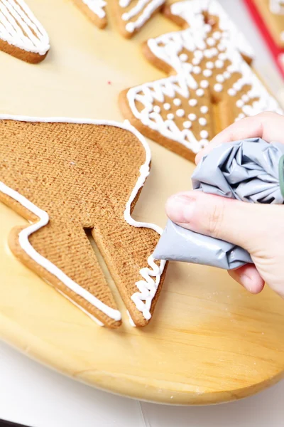 Decoração biscoitos de gengibre . — Fotografia de Stock