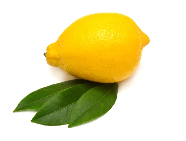 Lemon with leaves — Stock Photo, Image
