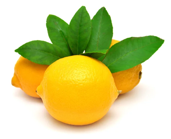 Limone con foglie — Foto Stock