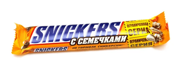 Bar Snickers czekolada — Zdjęcie stockowe