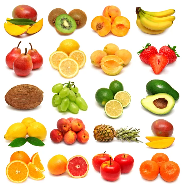 Коллекция свежих фруктов — стоковое фото