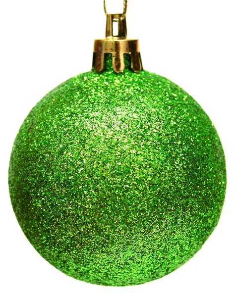 Zielona świąteczna piłka — Zdjęcie stockowe