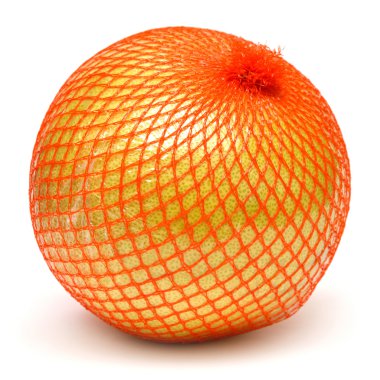 plastik dürbün ağı içinde sarılı pomelo meyve