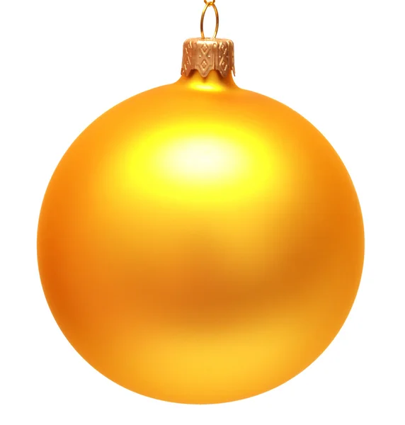 Palla di Natale giallo — Foto Stock