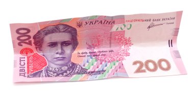Ukraynalı para üzerinde beyaz izole