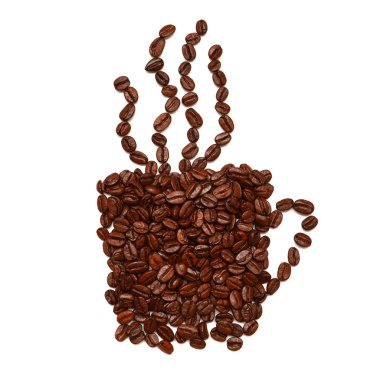 kahve fincanı kahve çekirdekleri düşük