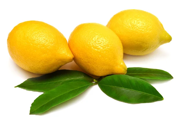 Lemon with leaves — Stock Photo, Image