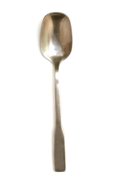 Single silver spoon — Stock Photo, Image