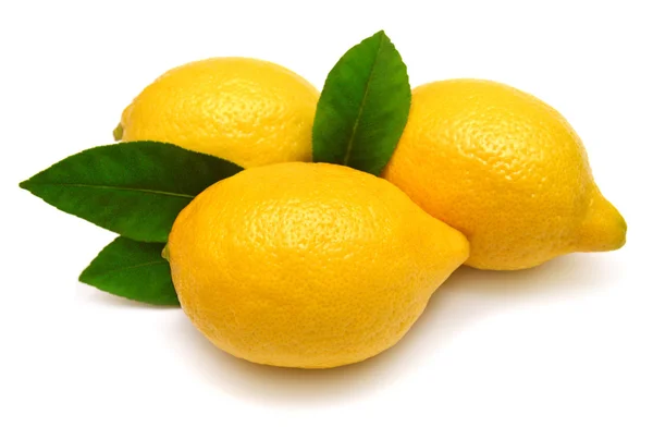 Lemon fruits with leaves — Stock Photo, Image