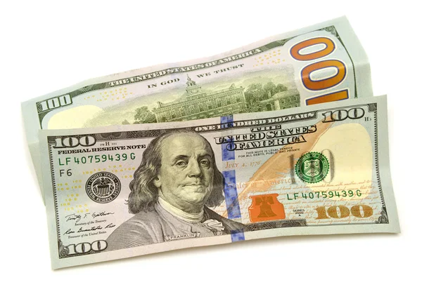 Банкноты на сто долларов — стоковое фото
