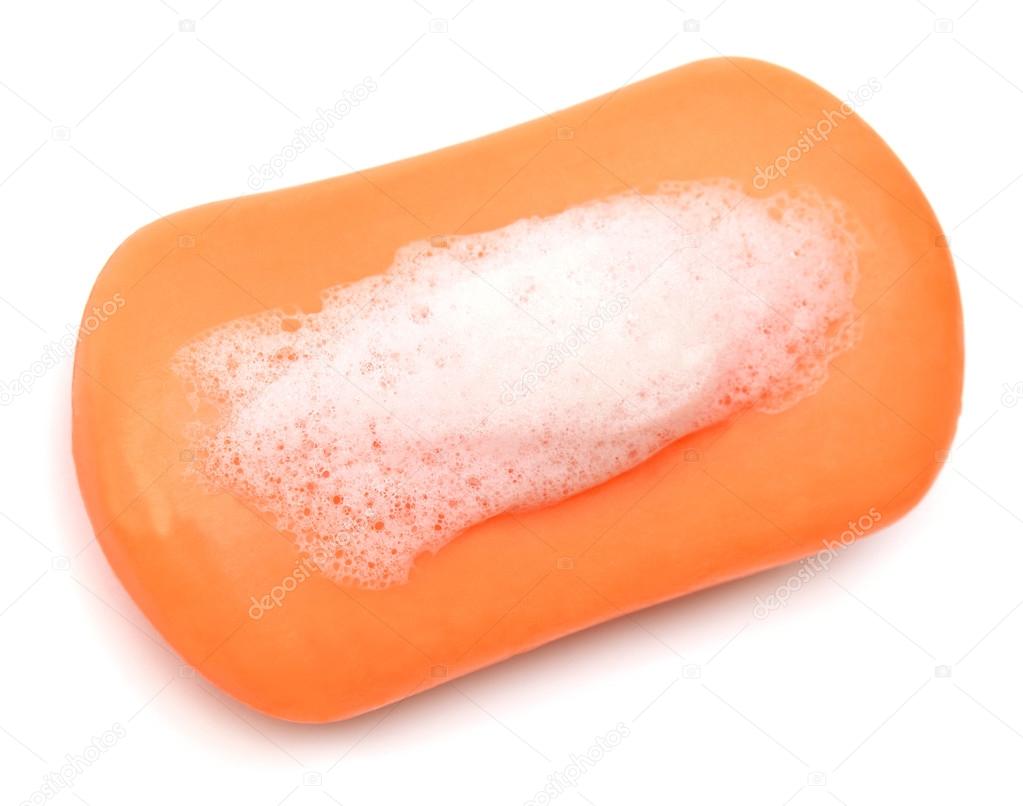 Orange Soap with foam