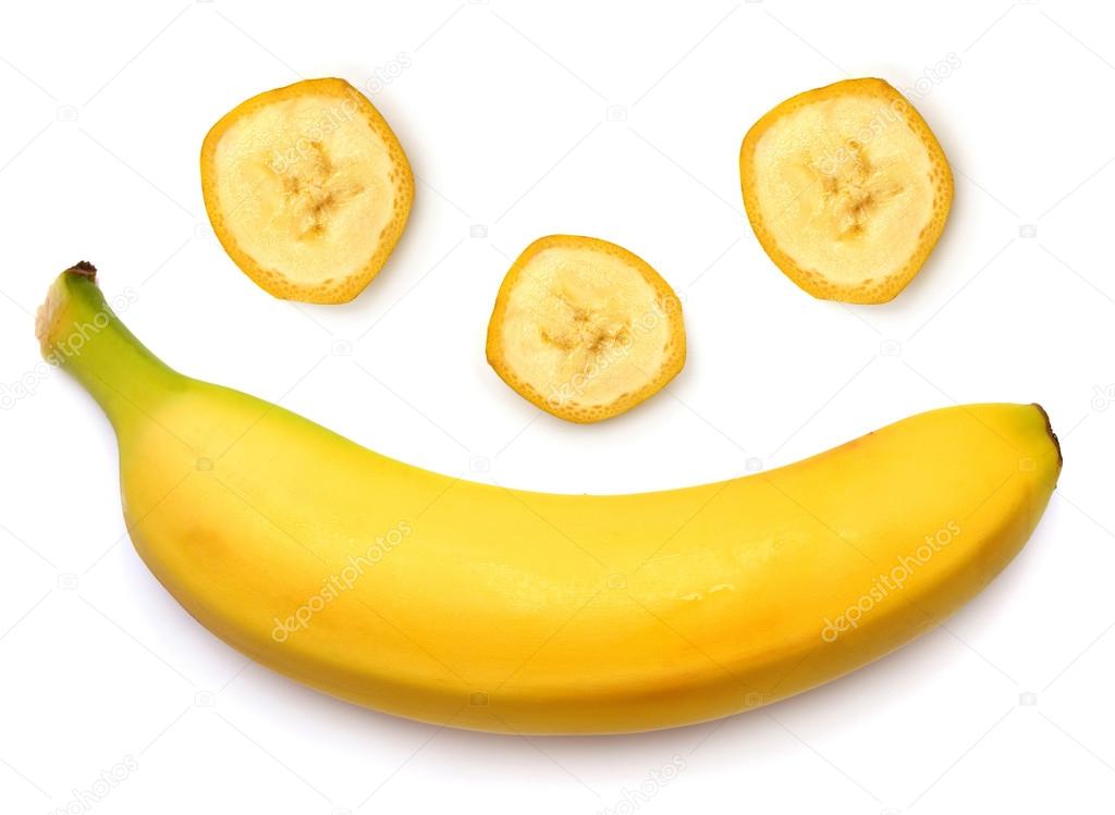 Ripe smiley banana