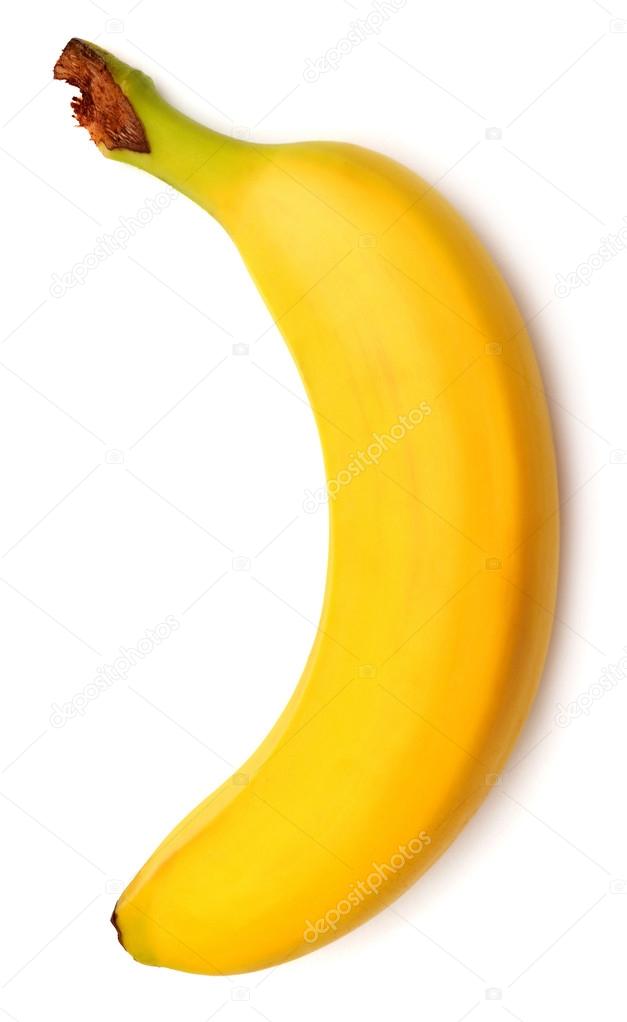 Ripe single banana